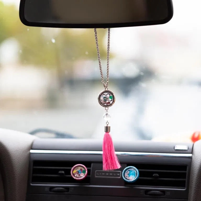 Car Locket with Tassel – RoseLee Crystals and Pearls LLC