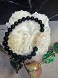 Skull Pearl and Black Agate Bracelet