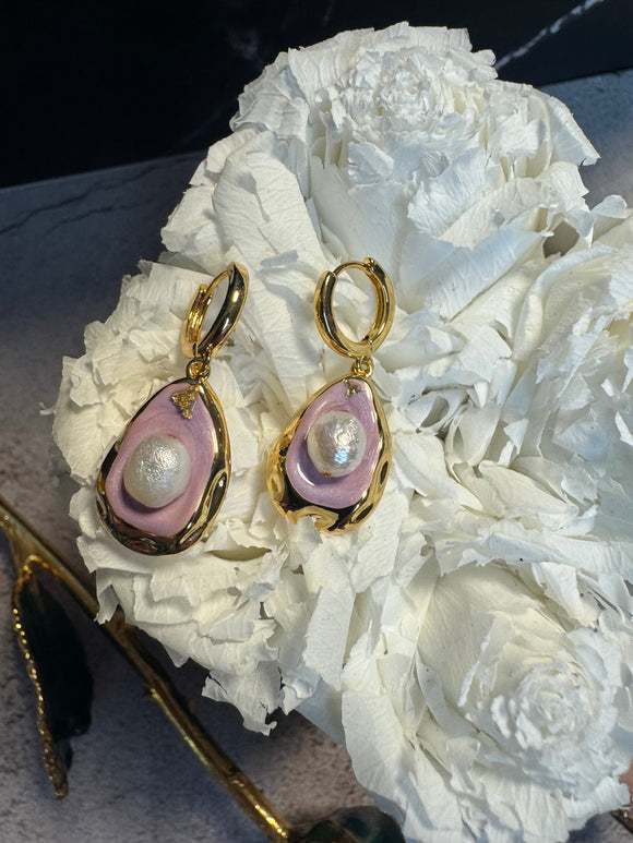 Lilac Pearl Earrings