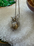 Kitten Ball of Yarn Cage Necklace