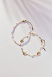 Seashell & Pearl Inline Charm Anklet