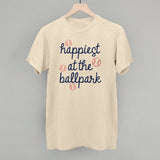 Happiest At The Ballpark Navy Script
