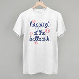 Happiest At The Ballpark Navy Script