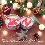 Twisted Peppermint Hot Cocoa Candles and Melts