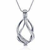 Edison Simple Twist Cage Necklace