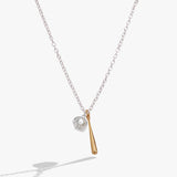 Baseball Duo Charm Pendant Necklace