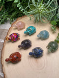 Resin Turtles with Crystal Chips