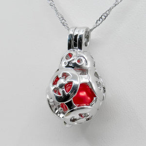 Star Wars BB-8 Silver Plated Cage Necklace