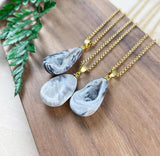 Agate Geode Drop Necklace