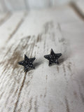 Star Druzy Stud Earrings (Natural Druzy)