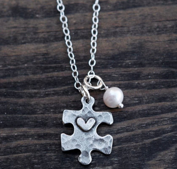 Autism Love Pearl Necklace