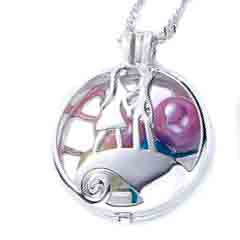 Silver Plated Jack and Sally Necklace