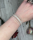 Silver 5 Row Cuff Bracelet