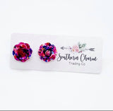 Colored Rose Earrings