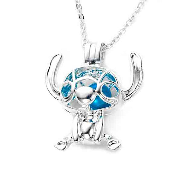 Lilo & And Stitch Necklace Heart Pendant Charm Jewellery Chain Christmas  Xmas | eBay